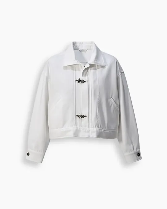 Zip-Up Shacket — White · Unisex